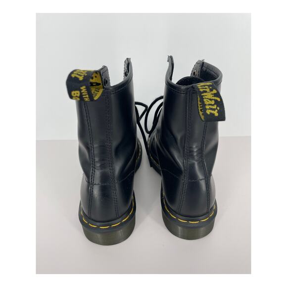 Dr. Martens 1460W Black Smooth Combat Boots Size 8 - Picture 8 of 11